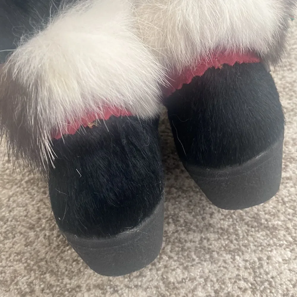 TECNICA Fur Fringe Trim Accent Boots 38=6
